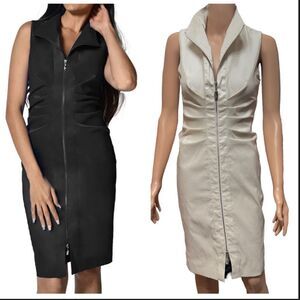 Frank Lyman Woven Zip Up Front Closure Style 221651 Dress Size 6